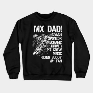 Motocross Mx Dad Crewneck Sweatshirt